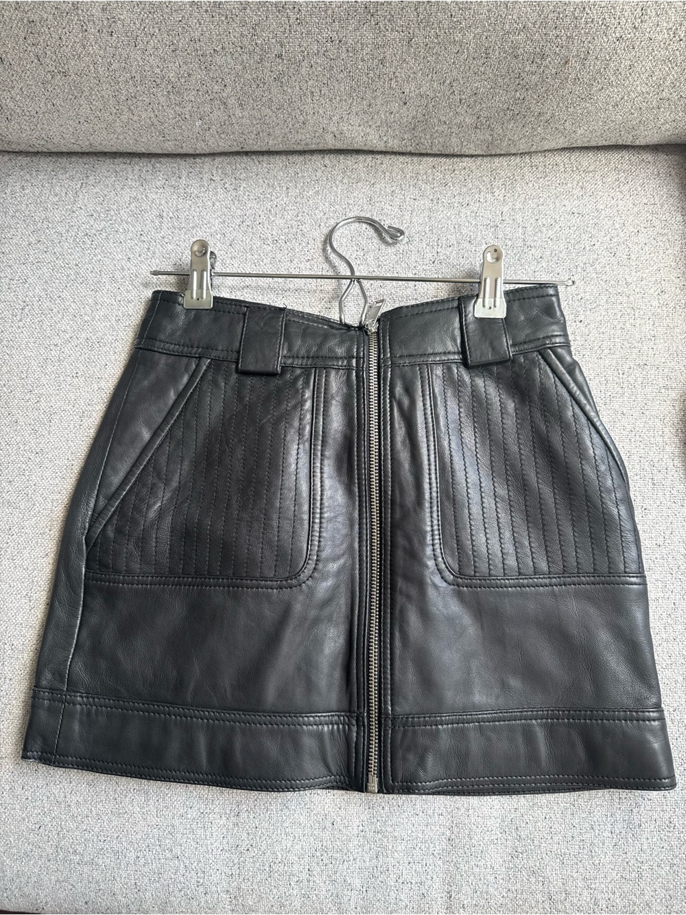Black Leather Mini Skirt